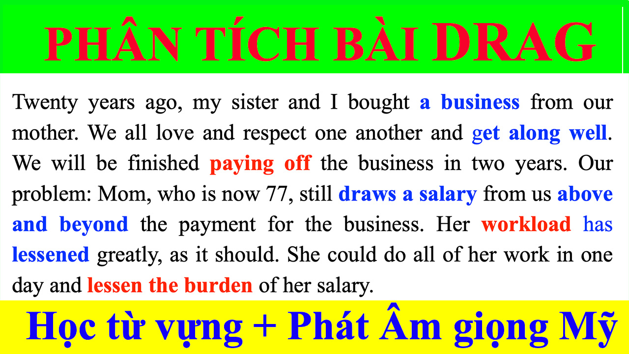 Học tiếng anh từ bà DRAG trong bộ Effortless English
