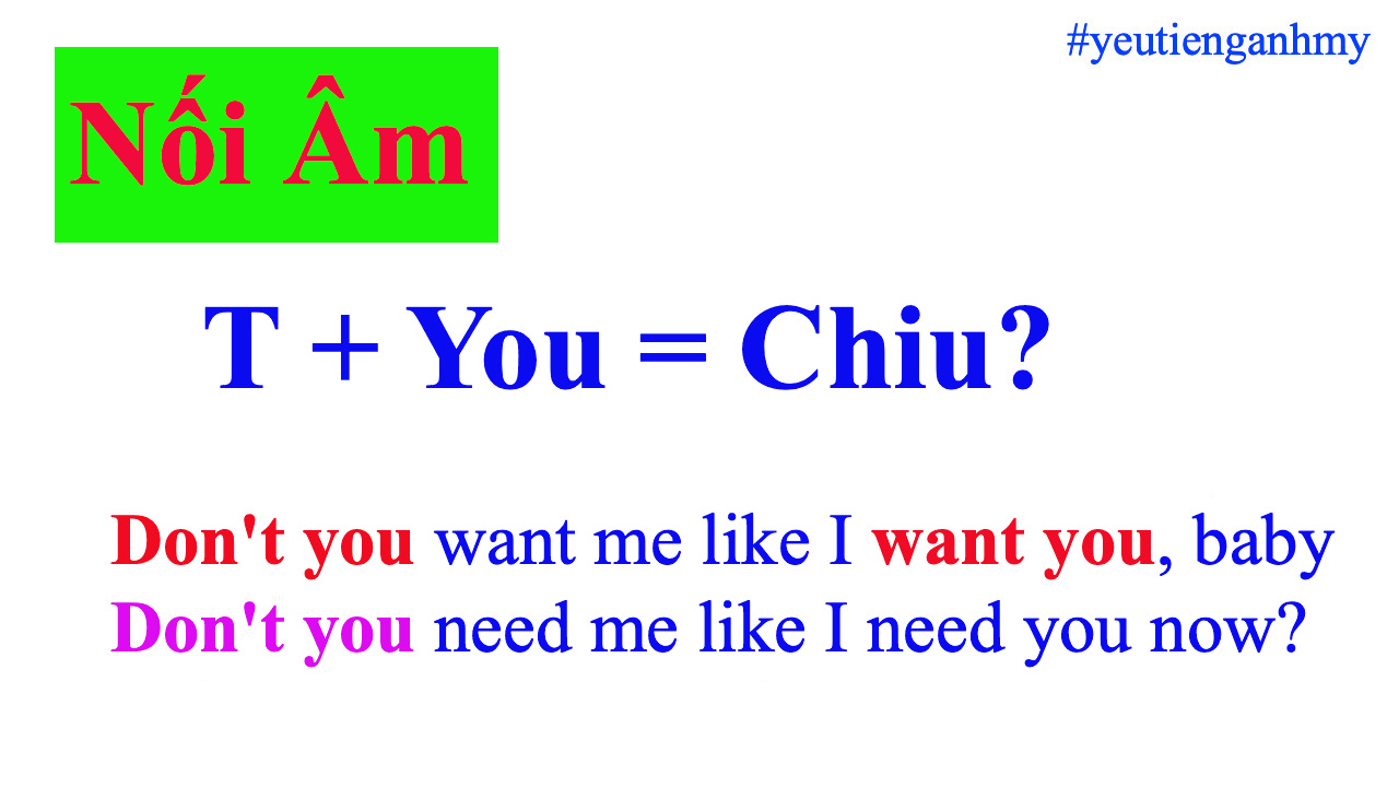 Nối Âm T + You trong tiếng anh anh mỹ